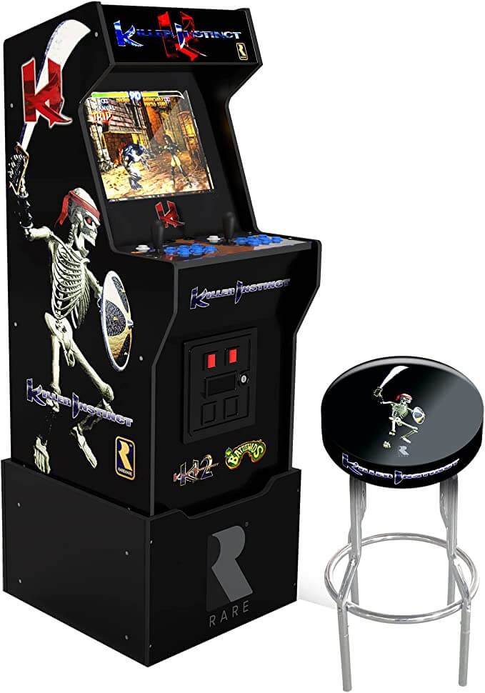 Arcade1UP Killer Instinct Arcade Cabinet with Riser Black