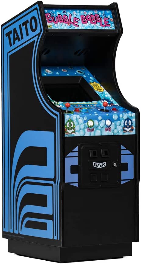quarter arcades Official Bubble Bobble 1/4 Sized Mini Arcade Cabinet by Numskull – Playable Replica Retro Arcade Game Machine – Micro Retro Console